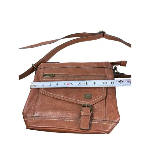 Born concept b.ø.c Cognac Brown Faux Leather Crossbody Bag Messenger Purse