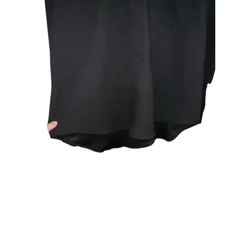 Elizabeth And Clarke Black Long Sleeved Blouse With Flirty Hem Women’s Size 16