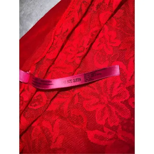 Women’s Sexy Red Halter Teddy Babydoll Lingerie Gown M Size M