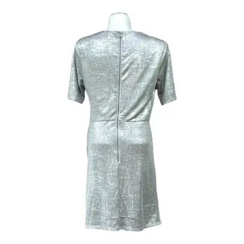 Catherine Malandrino Womens Cocktail Metallic Ruched Dress L NWT