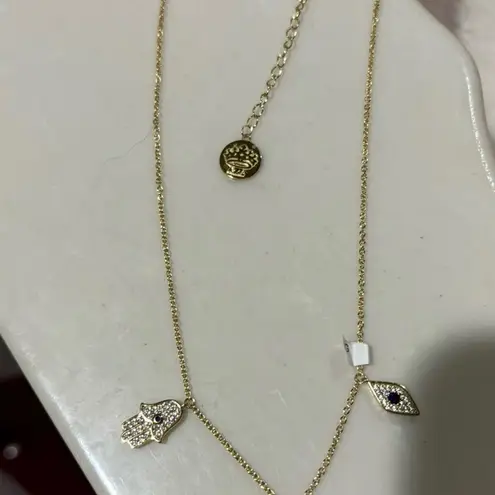 Evil eye pendant necklace Gold