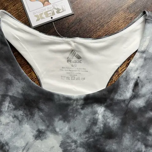 RBX womens crop exercise top. Ice Flowers. Size: L Size L