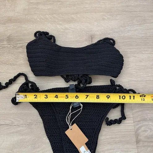 SKIMS Black Crochet Bikini set