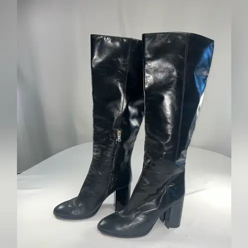 Coach Black Leather Knee High Brigitte Boots Size undefined