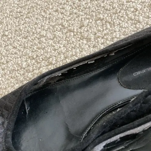 Bandolino Vintage Flats Ballet Suede Leather Women’s Size 8 Shoes Formal Black