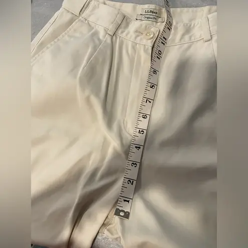 L.L. Bean Size 8 Original Fit Comfort Waist Hi Rise Cotton Khaki Cargo Shorts Tan