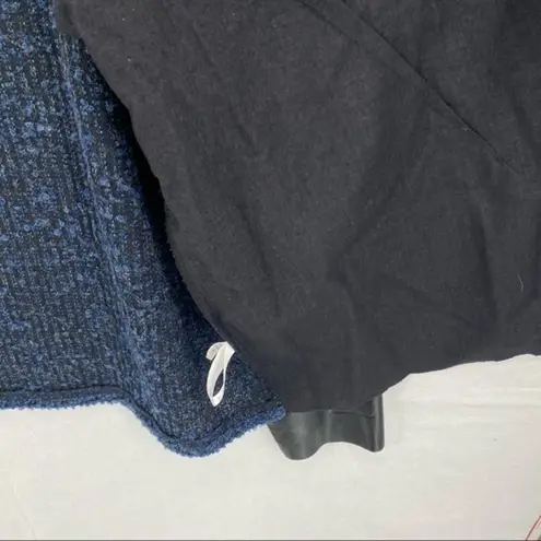 Melissa Paige Faux Leather & Boucle Open Jacket