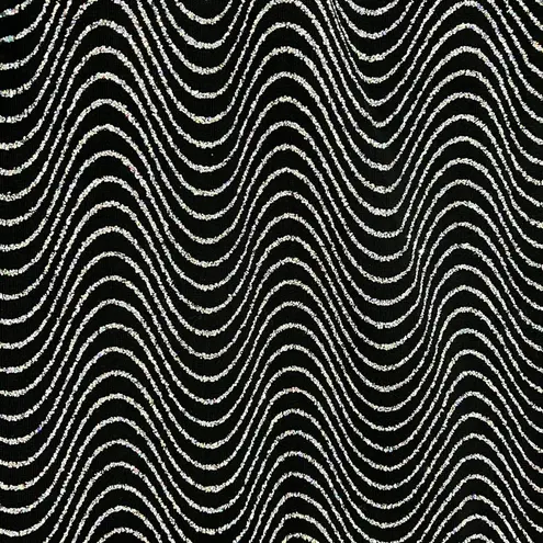 New Ronnie Nicole 1X Black, Silver Holographic Glitter Square Neck Formal Top