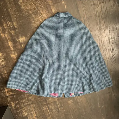 RARE Vintage 60’s HARRIS TWEED Scotland Wool Cape Jacket Mod Plaid Tartan Blue Purple Size undefined