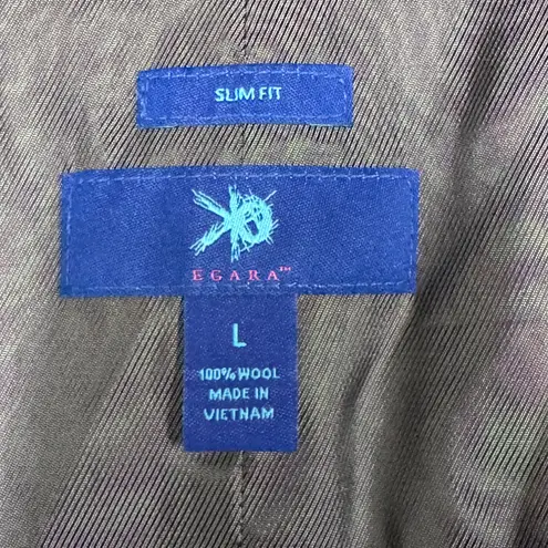 Egara Men’s 100% Wool Gray Dress Vest Size Large – 5