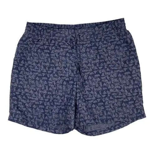 Duluth Trading Co. Dark Blue Floral Print Go