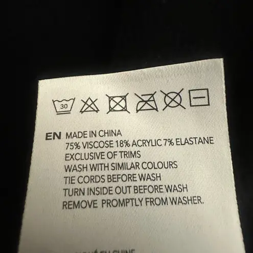 Varley Portland High Neck Midlayer Size Small Black Relaxed Fit