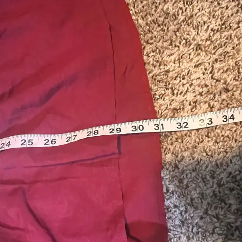 JODIFL Tiered Tunic Top Blouse Ruffle Trim Long Sleeve Casual Red 2X