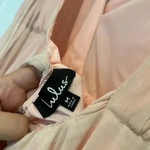 NWT Lulus Dance The Night Away Blush Maxi Dress Sz M Pink Size M