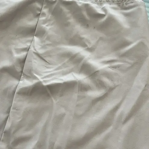 Enza Costa Leather Midi Pull On Wrap Skirt, Putty/Beige Size 2 New w/Tag