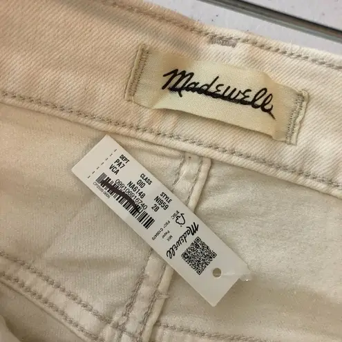 Madewell  Womens The Perfect Vintage Flare Crop Jeans Stretch Canvas Ivory 28