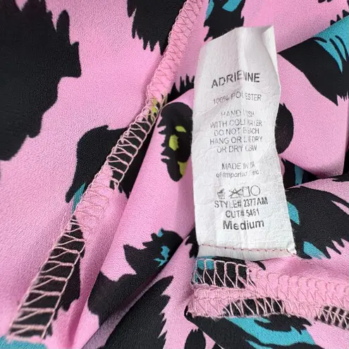 Adrienne Pink and Black Patterned Top