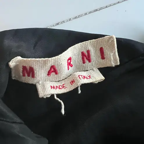 Marni top size 2 38 black bow puff sleeves