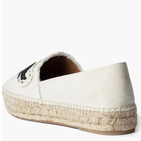 Zadig & Voltaire Canvas Espadrille Slip on Flat, Cream/Black, Size 11, NWOT