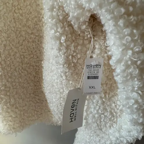 Haven Well Within Sherpa Jacket XXL Zip NEW NWT White