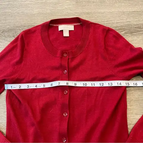 Banana Republic  Red Merino Wool Long Sleeve Button Down Cardigan Women’s Small