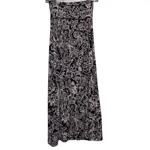 Cynthia Rowley  Women's Black White Maxi Skirt Folded Waist‎ Band Size XS