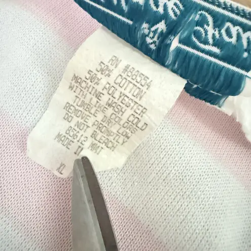 Vtg House Dress Bath Robe Terry Cloth Grannycore Pink 80s 90s Zipper Pocket XL