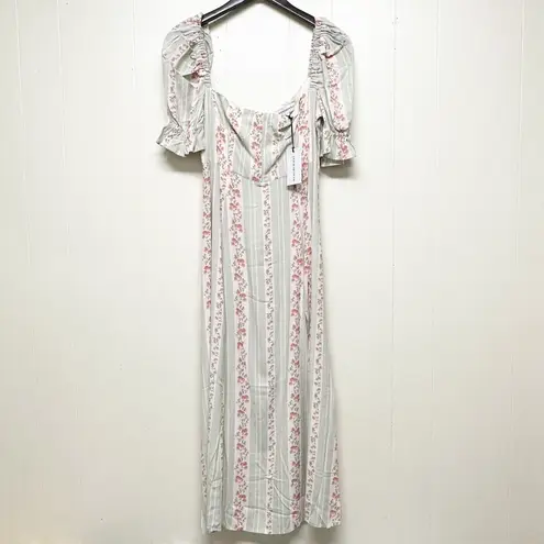 We Wore What NWT Puff Sleeve Floral Midi Dress