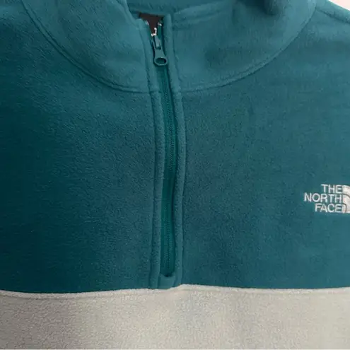 The North Face  Blue Green Zip Up Pullover Women Medium