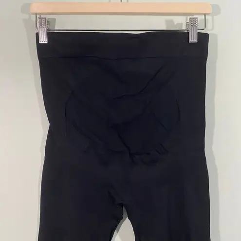 Blanqi Women Black Full Coverage Compression Maternity Leggings Size S