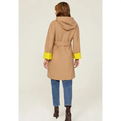 Pietro Brunelli Coat Womens Small Brown Yellow The Divina Maternity Jacket