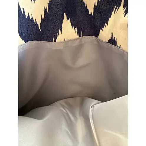 Thirty One Organizing Shoulder Bag in Indigo Ink Crossbody Handbag Purse Chevron Blue