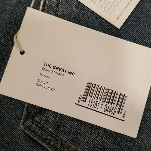 The Great ππ The Fellow Jeans Drifter Wash with Rhinestones Button Fly 27 NWT