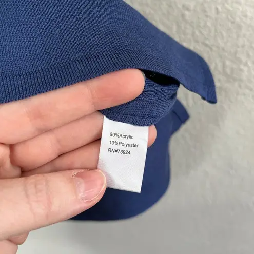 Ming Wang Womens Blue Knit Scoop Neck Tank Top Layering Shell Size XS