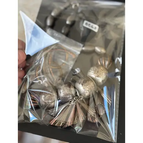 Chunky Metallic Statement Necklace & Gold