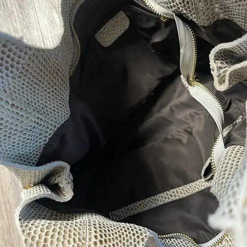 Maxine Couture Mamba Hobo Snakeskin Embossed Leather Handbag