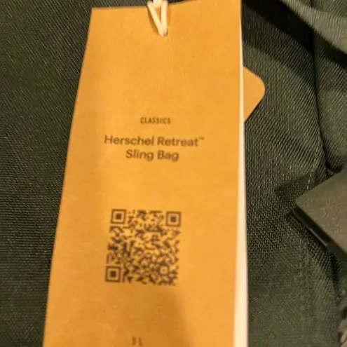 Herschel Supply Company Herschel Retreat™ Green with Plaid Sling Bag Rare Hard to find!