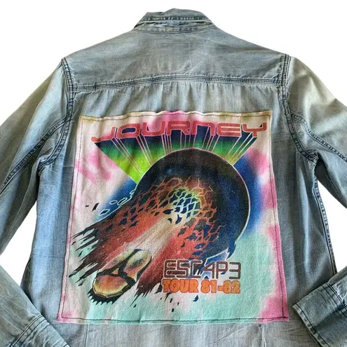 Via Penny Lane Reworked Apparel | Journey Custom Chambray Button Up Shirt Blue Size M