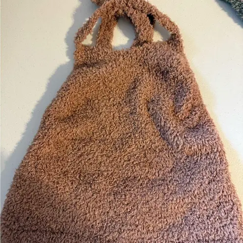 SKIMS NWT Cozy Knit Halter Top Tie Neck Bralette in Rose Clay NWT Size 4x 5x