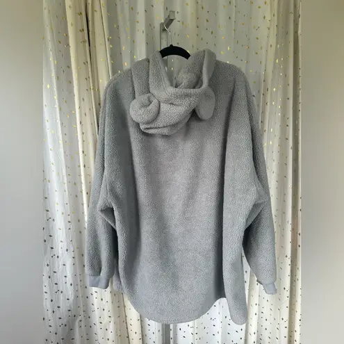 Wearable Oversized Blanket Fleece Hoodie Sweatshirt Kangaroo Pockets One Size Size undefined
