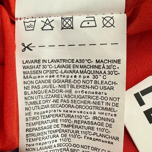 QinPei.Er Silk Sleeveless Boho Floral Print Tiered Dress size XL NWT Multicolor Orange