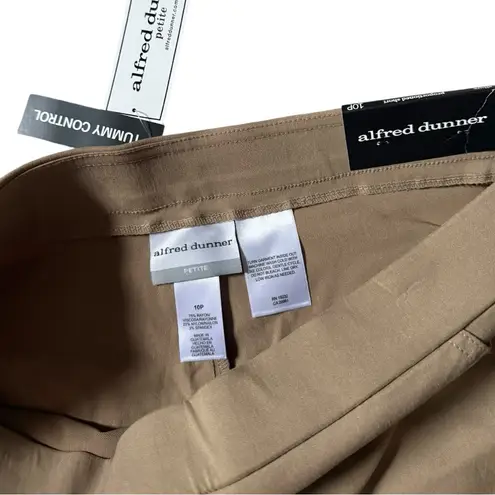 NEW Alfred Dunner Tummy Control Pants Classics Allure Pants Khaki 10P Tan