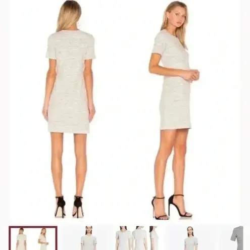 Theory  TShirt Mini Dress Cherry B3 Sterling Grey Short Sleeves