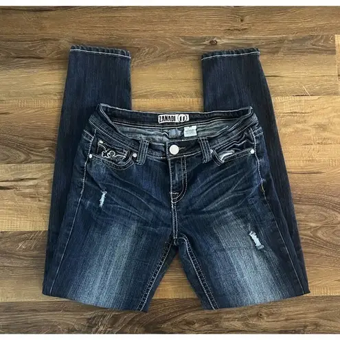 Zana Di Rockin Denim Junior's Jeans Size 11 x 29 Slim Cut Blue Denim EUC