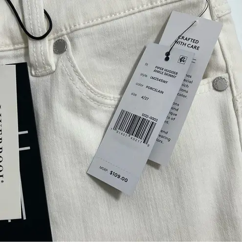 NWT Liverpool Ivory Cream Porcelain Hugger Piper Ankle Skinny Jeans Size 4 / 27 White