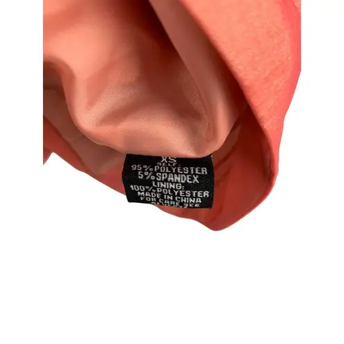 Colleen Lopez XS Coral Blazer Jacket With Ruffle Detail Red