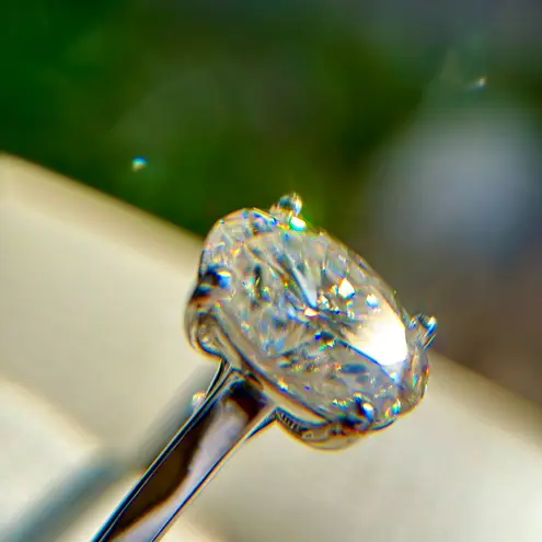 Certified 2.5ct Oval cut moissanite D VVS1 S925 sterling silver engagement ring7