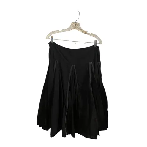 Grace Elements Black A-Line Cotton Midi Skirt Whimsigoth Fall Witchy Art Teacher