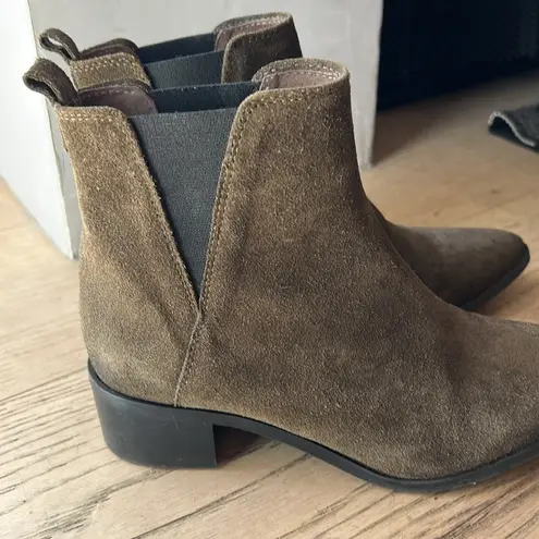 REBELS Green Suede Leather Chelsea Ankle Boots EU 37 / US 6.5 $168