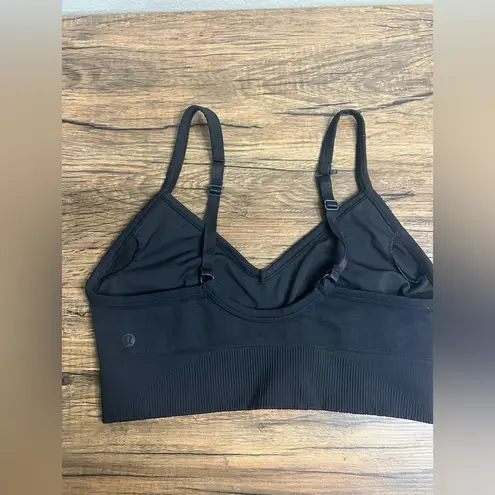 Lululemon  Ebb to Street Bra C/D Cup Black No Pads Seamless Medium Support thumbnail 2